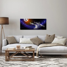 A kép egy futballista egy ugrás (120x50 cm)