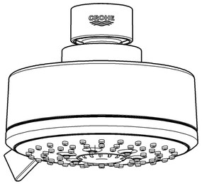 GROHE 27591001 - Zuhanyfej TEMPESTA COSMOPOLITAN 100 100 mm fényes króm