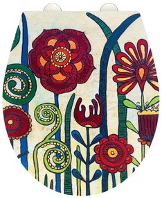 WC-ülőke automatikus záródással 37 x 44,5 cm Rollin'Art Red Blossom – Wenko
