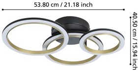 Eglo 901224 - LED Dimmelhető mennyezeti lámpa CALLIERA LED/20W/230V fekete/arany