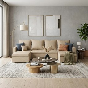 MONDO-U ággyá alakítható sarokkanapé Bézs