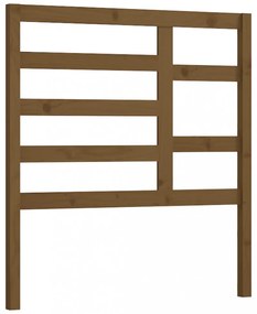 mézbarna tömör fenyőfa ágyfejtámla 96 x 4 x 104 cm