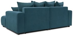 Kék bársony sarokkanapé Enjoy – Bobochic Paris