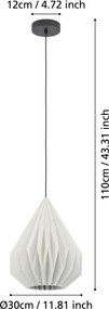 EGLO 43932 MINITING Egyágú Függesztett Lámpa Fém E27 IP20