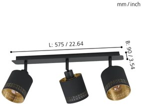 Eglo 99278 - Spotlámpa ESTEPERRA 3xE27/28W/230V