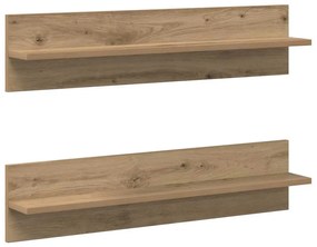Falpolcok 2 pcs kézműves tölgy 80 x 11.5 x 18 cm Faanyag