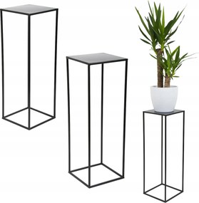 Virágágyás Növények Álló Állvány Fém Loft Virágok Fekete