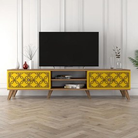 TV szekrény Class - Walnut, Yellow