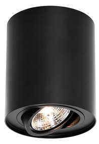 Modern mennyezeti spotlámpa fekete forgatható és dönthető AR70 - Rondoo Up