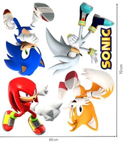 Textil falmatrica "Sonic és barátai"