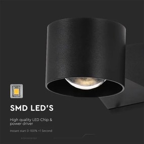 LED Kültéri fali lámpa LED/5W/230V 4000K IP65 fekete