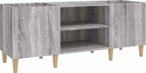 vidaXL szürke sonoma színű szerelt fa hanglemezszekrény 121x38x48 cm