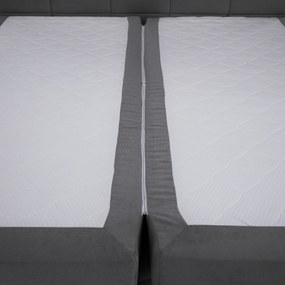Boxspring ágy, 180x200, szürke, APRIL