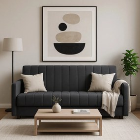 2 db-os szett, ágyazható kanapé szürke színben PORTO