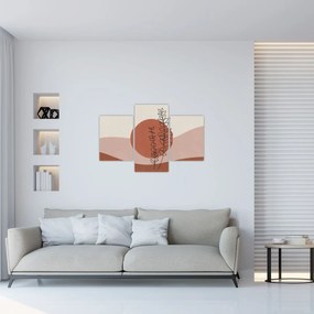 Kép - Boho levelek N⁰1 (90x60 cm)