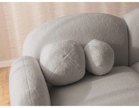 Szürke buklé sarokkanapé (bal oldali-heverő résszel) Orbit – Ropez