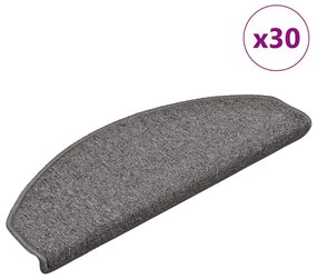 30 db sötétszürke lépcsőszőnyeg 65x24x4 cm