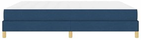 Boxrugós ágy Kék és Barna 180 x 200 cm Textil és mérnöki fa
