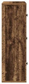 antik fa színű szerelt fa könyvespolc 60x24x76,5 cm