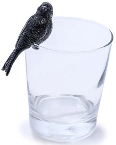 Virágcserép dekoráció KOLIBRÍK fekete