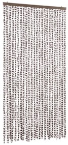 tópszínű és fehér zsenília rovarfüggöny 100 x 200 cm