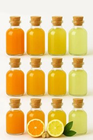12 részes üveg palack szett 50 ml