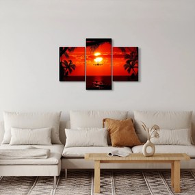 Kép - naplemente repülőgéppel (90x60 cm)