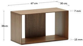 Natúr színű moduláris polcrendszer diófa dekorral 67x38 cm Litto – Kave Home