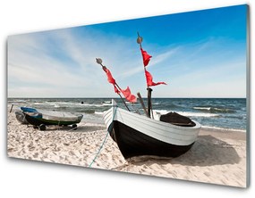Akril üveg kép Boat Beach Landscape 100x50 cm