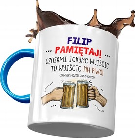 Kék Bögre Fülöp Kollégának Ajándék Nyomtatott Fotóval