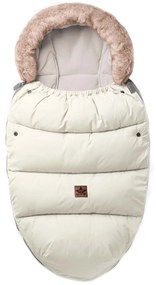 Gyermek téli kabát LUX 4 az 1-ben bundával, 110 x 50 cm - krém