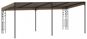 vidaXL tópszínű falra szerelhető pavilon 6 x 3 x 2,5 m