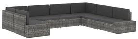 fekete polyrattan sarokkanapé-elem