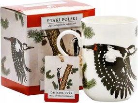 Porcelán bögre „Madarak Lengyel” Fakopáncs 300 ml