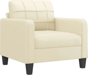 vidaXL krémszínű műbőr kanapéfotel 60 cm