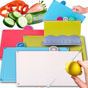 4in1 vágódeszka szett műanyag hús zöldség hal gyümölcs deszka
