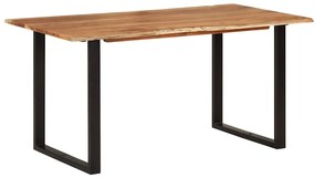 Tömör akácfa étkezőasztal 154x80x76 cm