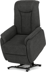 Polohovací křeslo, elektrické kabelové ovládání, šedá, látka, TV-L8963 GREY2
