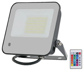 V-Tac LED RGBW Dimmelhető reflektor LED/50W/230V IP65 szürke + távirányító VT1867