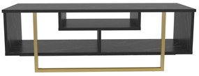 TV szekrény Asal 120 - Black, Gold