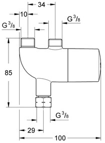 GROHE 34487000 - Termosztatikus forrázás elleni védelem GROHTHERM MICRO króm