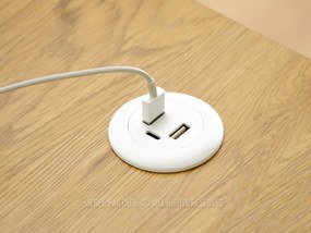 PC asztal Osto 100 (fehér tölgy + fekete). 1109812