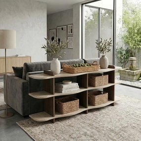 Flusso - Travertine, Walnut