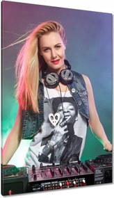 Vászonkép 80x120 Djka a keverőpult mögött Party
