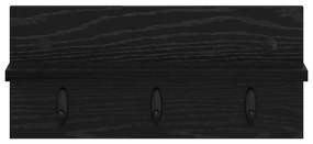 Fali Kabáthorog polcokkal Musta tammi 40 x 10.5 x 18 cm Faanyag