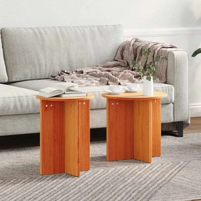 Dohányzóasztal 2 pcs Viaszbarna 41.5 x 41.5 x 41 cm