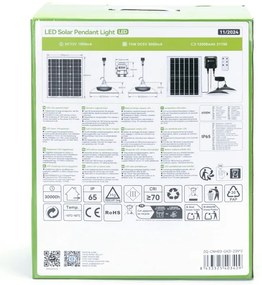 Aigostar - LED Napelemes csillár 2xLED/70W/12V 12000 mAh 6500K átm. 23,5 cm