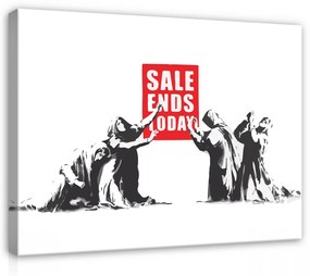 Vászonkép, Sale Ends Today by Banksy, 100x75 cm méretben