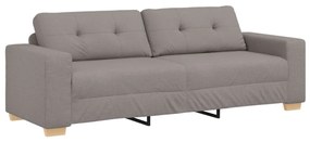 3 részes kanapé szett párnákkal, taupe anyaggal
