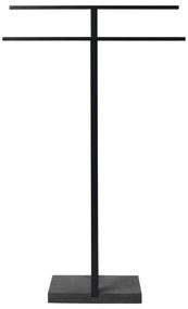 Fekete fém törölközőtartó, magasság 86 cm - Blomus